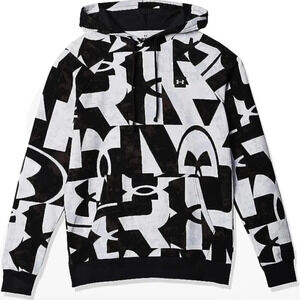 Under Armour Mens Rival Macro Branded Fleece Hoodie. Sz: LGT